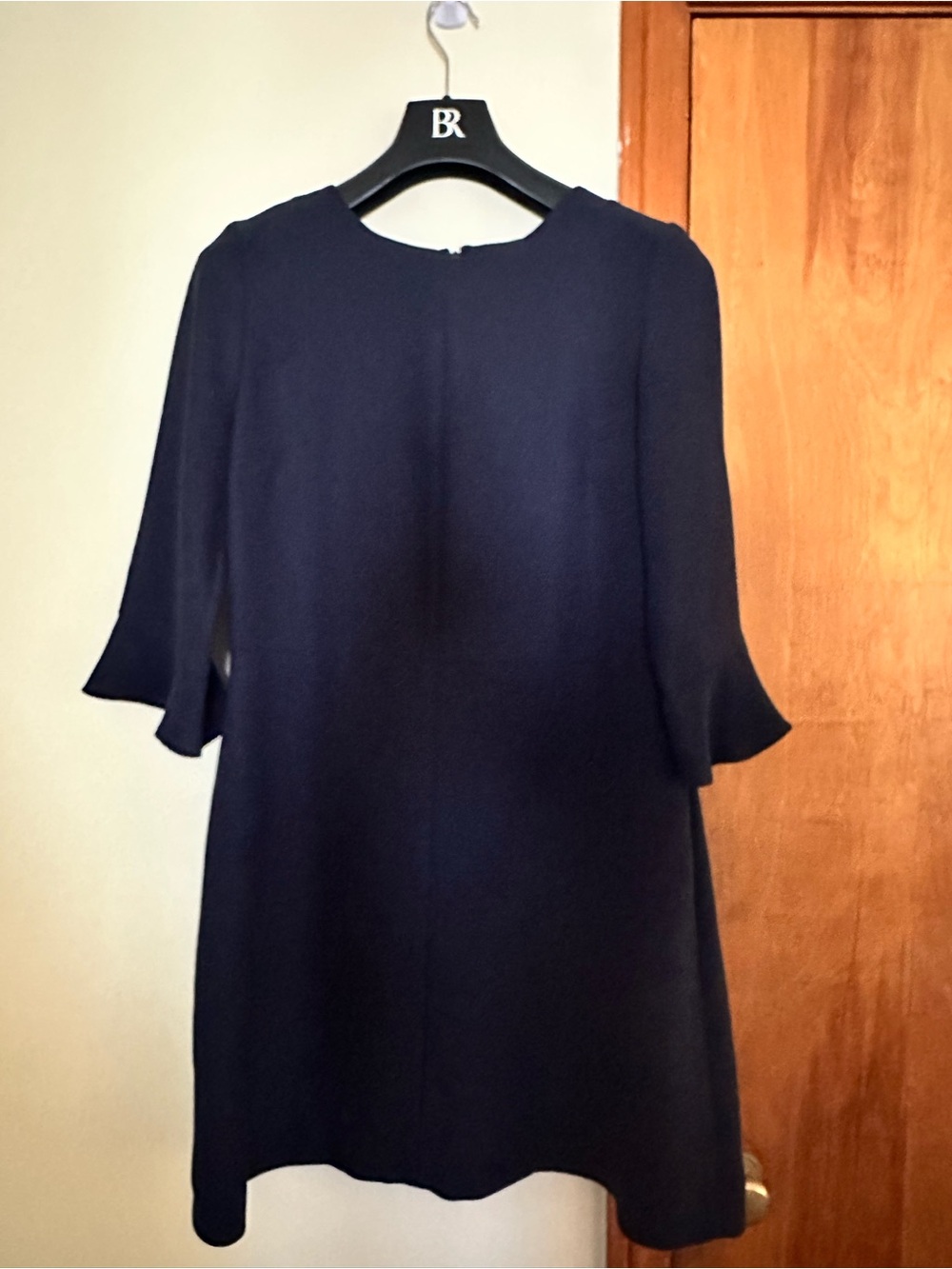Banana Republic Navy A-Line Mini Dress with Flounce Sleeves